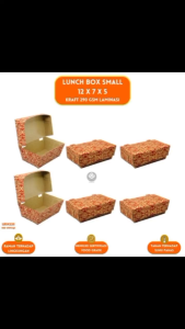 Paper Lunch Box Small Laminasi 290 Gsm Lunch box S (Isi 20 Pcs--LB5K235)