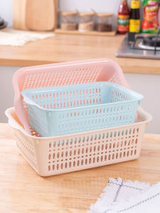 Kitchen Plastic Drain Basket Toy Storage Basket Barbecue Spicy Hot Pot Order Basket Childcare Center Vegetable Washing Basket