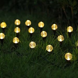Outdoor Solar Bubbles Lawn Lamp String Lights Landscape Decoration Outdoor Waterproof Leds Solar-Powered Stake Lights for Garden Yard