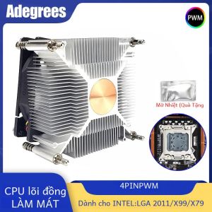 80MM CPU Làm Mát Không Khí 4PIN Quạt Tản Nhiệt Cho Intel 2011X79 X99 Nét Quạt Làm Mát Với 7 Lưỡi Dao Chất Lỏng Chịu Lực