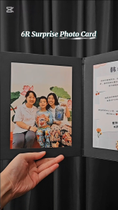 【Mach Gifts】6R Surprise Photo Card Personalised Message Premium Hard Cover Birthday Anniversary Farewell Christmas Graduation Gift