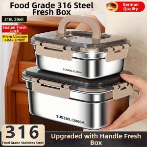 Sealed Food-grade 316 Stainless Steel Fresh-keeping Box