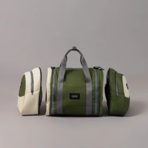 Kanavaia 3-in-1 Detachable Duffle Bag in Black / Army Green