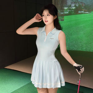 New Model Golf-style Summer Womens Blouse-style Sleeveless Dress Slimming and Shaping Figure Fashionable and High- end Quick-drying BreathableElastic and Comfortable High Quality Outdoor Casual and Sports Ball Skirt