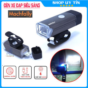 Đèn pha xe đạp siêu sáng MACHFALLY sạc Usb vỏ nhôm chống nước pin trâu