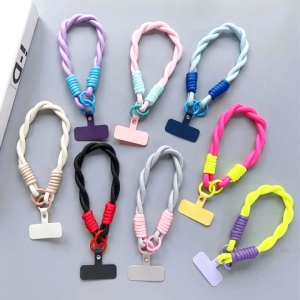 1pcs Universal Braided Mobile Phone Lanyard Wrist Strap with Tether Tabs Anti-lost Phone Wrist Hanging Rope