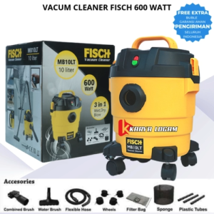 Vacuum Cleaner FISCH Penyedot Debu Rumah 600 Watt 10 Liter – Pembersih Multifungsi Basah & Kering