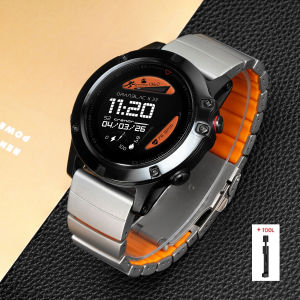 22/26mm Titanium Metal+silicone Band for Garmin Watch Fenix 8 7 6X 7X Pro Tactix 7 Strap for Forerunner 265/255/970/965 Bracelet