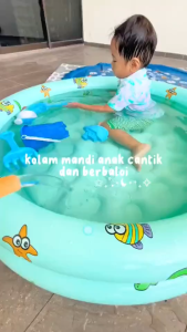 Ready Stock 3 Rings Inflatable Swimming Pool Kolam Renang Budak Kolam Mandi budak Renang Bulat 3rings outdoor round pool with electric pump