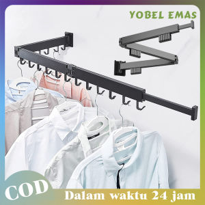 Jemuran Baju Dinding Lipat Besi Jemuran Dinding Jemuran Gantungan Baju Lipat Dinding Foldable Minimalis Premium