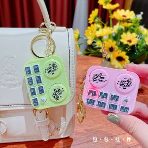 Sáng Tạo Mini DJ Máy Móc Khóa Âm Nhạc Học Sinh Túi Giải Nén Mặt Dây Chuyền Móc Khóa Quà Tặng