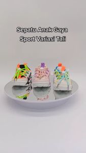 Sepatu Sneakers Import Anak Perempuan/Laki-Laki Motif AAA Tali Fashion BISA COD