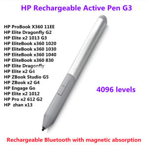4096 levels Original Bluetooth touch Stylus Pen HP Rechargeable Active Pen For HP EliteBook X360 830 G5 G6 G7 G8 Laptop G3 (6SG43AA)