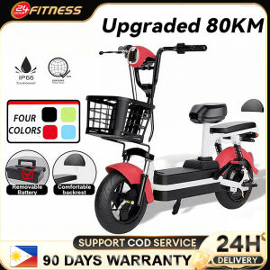 Electric Motorcycles Rechargeable with BackrestWaterproof Strong Power Puncture-Resistant Tires