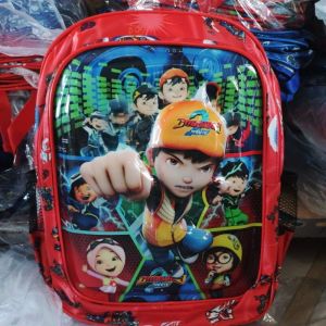 Tas anak sekolah SD laki laki bepom 3D led bisa nyala banyak variasi gambar
