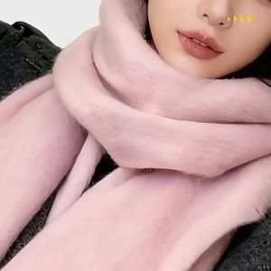 Khăn Quàng Cổ Mùa Thu Đông Sang Trọng Màu Đơn Giản Ấm Áp