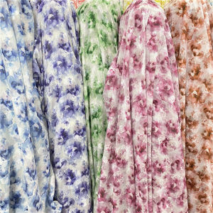 Hanfu ผ้าสำหรับเสื้อผ้าชุดผ้าชีฟองแฟชั่นแจ็คการ์ดตัดกึ่งโปร่งใส TJ21824ผ้าระดับไฮเอนด์