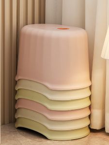 Thickened Plastic Stool Home Use Adult Living Room Dining Table Chair Low Stool Anti-slip Rubber Board Stool Bathroom Tea Table Small Stool