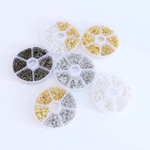 1100pcs/box 4/5/6/8/10/12mm Metal Open Jump Rings Split Rings Connectors For Jewelry Making DIY Bracelet Necklace Accessories