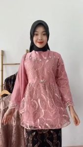 [Promo Cuci Gudang Bisa COD] Batik Couple Kebaya Zifary Kebaya Brokat Tile Mix Satin Rok Span Katun Prima Kebaya Wisuda Tunangan Lamaran Termurah
