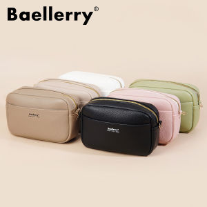 Baellerry Small Crossbody Shoulder Bag for Women Zipper Closure Mobile Phone Purse Fashion Casual PU Leather Hands-Free