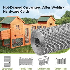 Rust-Resistant Chicken Wire Mesh Heavy-Duty Metal Grid Fence for Garden Durable Weather-Resistant Design Garden Fencing