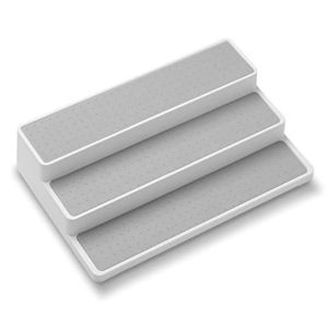 บันไดสามชั้น ชั้นวางเครื่องปรุงรส PP ชั้นวางเครื่องปรุงรส ของใช้ในครัวเรือน ชั้นวางของในห้องครัว แบบ เฟรม ชั้นวางของสะสม (สองชุด)