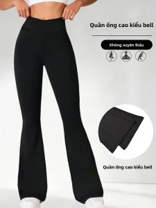 Quần Legging Yoga Nữ Cạp Cao Co Giãn Kiểu Dáng Loe Siêu Mềm Chất Liệu Polyester Spandex Dài Đến Mắt Cá Chân Kiểu Dáng Thể Thao