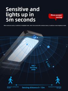 JUCHUENG | Solar Powered Outdoor Wall Light Super Bright with Motion Sensor