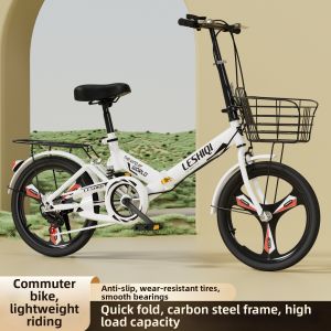 Portable Folding Bicycle with Shock Absorption 20 Inch