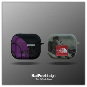 HaiPeel Trendy Brand North Face Snow Mountain Label Protective Case for Apple AirPods 4 pro 3 Couples Anti-Fall Earphone Shells