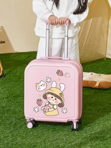 Cartoon Luggage 20 Inch Small Carry-On Cute Student Travel Suitcase All-Wheel Japanese Style Pull Rod 18 Inch Travel Bag