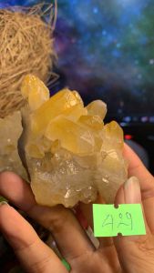 Đá thạch Anh vàng Citrine thanh tẩy thiền định tarot cực mạnh Clear Quartz Natural 429