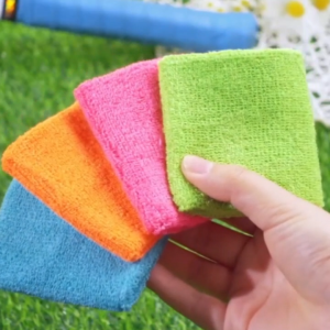 Sports Sweatband Wristband HeadBand Sweat Absorption Cotton Stretchy Wrist Band for Tennis Soccer Running Gym Men & Women