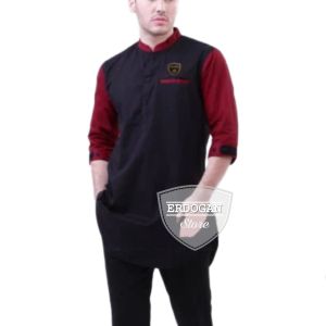 Baju koko Muslim Pria Lengan 3 4 Long Slave Agam Terbaru Premium HIgh Quality