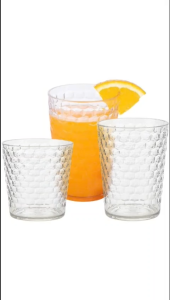 Ly cốc tổ ong HOKORI nhựa VIỆT NHẬT - 300 380 450ml - Trong suốt cứng uống nước - 6383/5/6