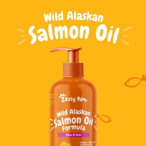 Zesty Paws Pure Wild Alaskan Salmon Oil Omega-3 EPA & DHA Cats Dogs (16oz / 473ml)(EXP:07 2027)