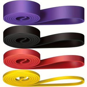 4Pcs/set Resistance Band Pull-up Belt Pull-up Auxiliary Belt Exercise Belt Leg Resistance Band Muscle Training