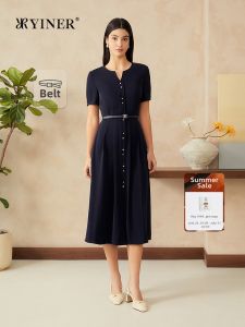Elegant French Style Slim Fit Soft and Bouncy Air-Silk Feel Dress