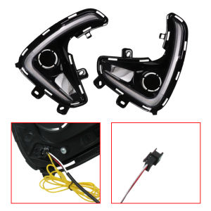 ROMADA | LED Daytime Running Light For Toyota Yaris 2020 2021 2022 Dynamic Turn Yellow Signal Relay Car 12V LED DRL Day Light