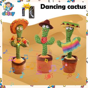 3 Designs Rechargeable 120 Songs Dancing Cactus Dance Toy Swing USB Rechargeable Tiktok Musical Toys Singing Mainan Kaktus Bercakap
