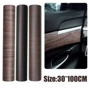 Phim Dán Vinyl Vân Gỗ Bóng 30x100cm Tự Dính Dùng Chung Cho Nội Thất Ô Tô Trang Trí Xe Hơi