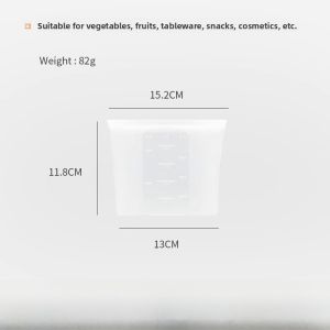 Thickened Platinum Silicone Self-Sealing Storage Bags for Kitchen Home Use Freshness Preservation Bags Vegetable Subfood