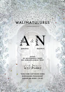 Kad Kahwin Design 66 | Digital | Aqiqah | Pertunangan | Lain-lain | Tema Warna Putih