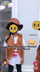 Rompi Koboi Anak | Baju Koboi Berkuda | Kostum Karnaval Cowboy Anak