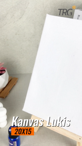 TRG Stretched Art Canvas Board 20x15 cm Watercolor Artist Acrylic Paint - Kanvas Putih Media Lukis Cat Air Akrilik Minyak Poster Siap Melukis Ukuran 20 x 15 TRG