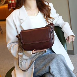 Royal Bagger Shoulder Sling Bags for Women Fashion Cover Style Small Square Handbags Genuine Cow Leather Large Capacity Crossbody Bag 6013