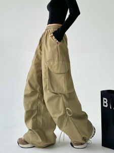 Quick-Drying Cargo Pants High Waist Loose Pants Loose Leisure Slimming Jazz Dance Autumn and Winter Sports Pants Female