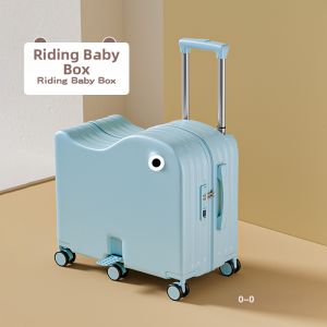 MEIFANER | Ridable Kids Luggage Small Carry-on Suitcase