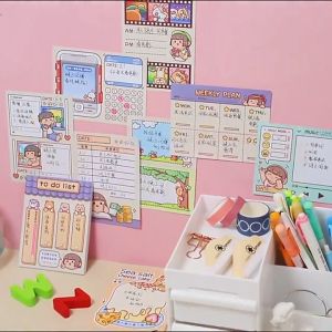 小麻薯便签紙便簽本手账便利贴ins小麻糬贴纸手帐素材Small Mochi Non Sticky Memo Pad Notepad Cute Sticker Cute Memo Paper  Stationery